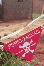 Warning about land mines
